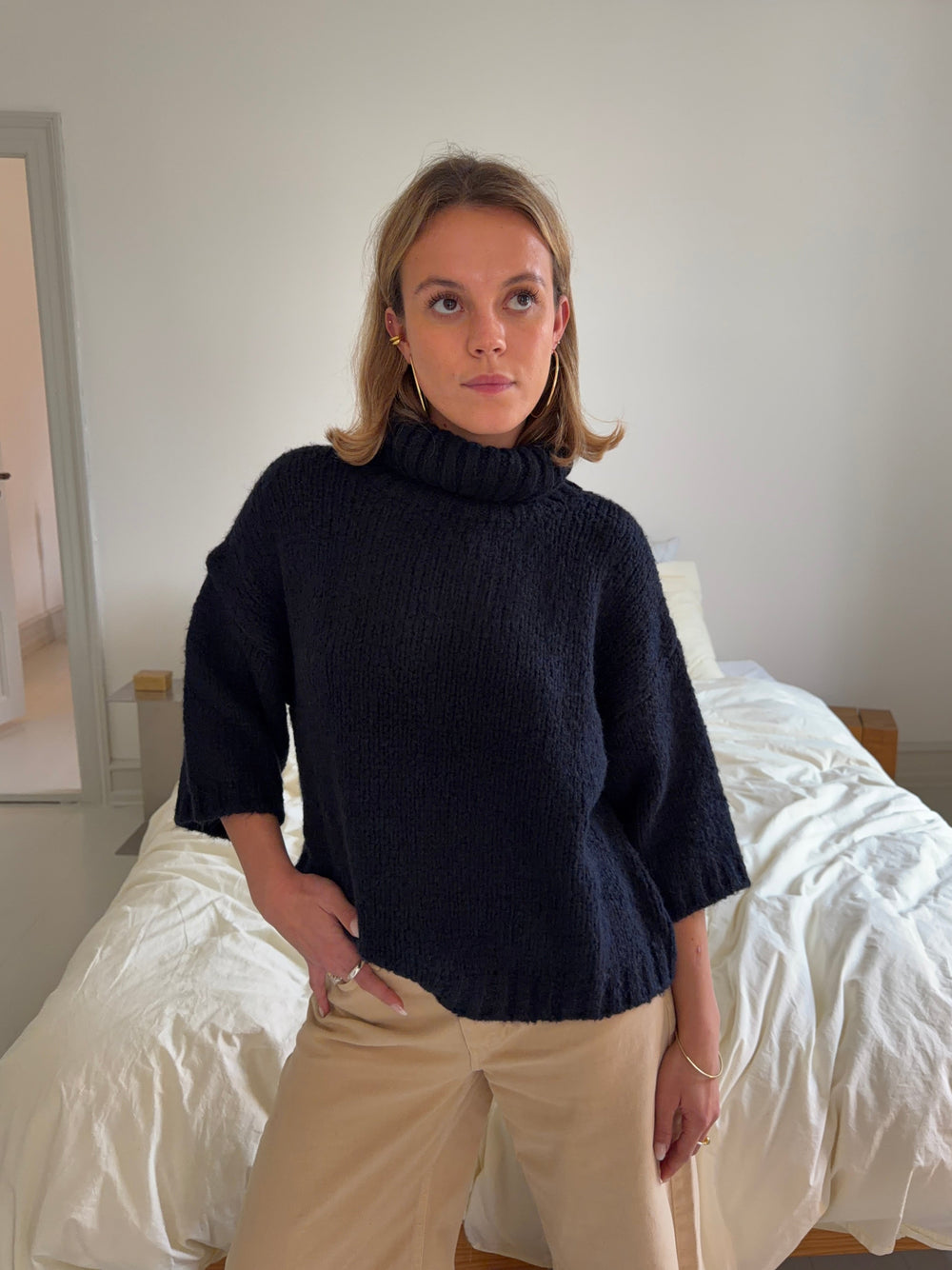 Dubleo knit with short sleeves - Navy