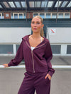 Katinka zip up hoodie - Dark purple
