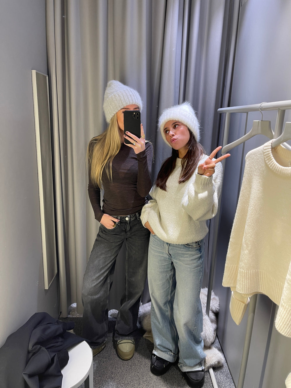 Fluffy beanie - Grey