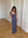 Mia dress with tie detail - Grey