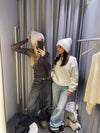 Fluffy beanie - Grey