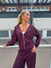 Katinka zip up hoodie - Dark purple