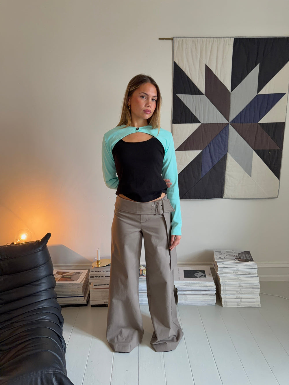 Tabea pants with belt - Taupe