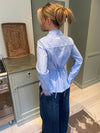 Alberte fitted shirt - Blue/silver stripes