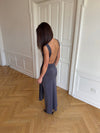 Mia dress with tie detail - Grey