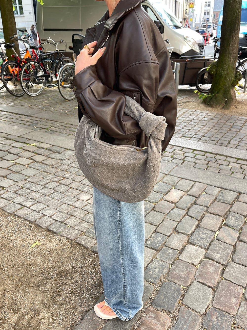 Florence bag in suede - Grey