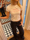 "Shopping is my hobby" baby tee - White