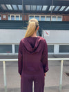 Katinka zip up hoodie - Dark purple