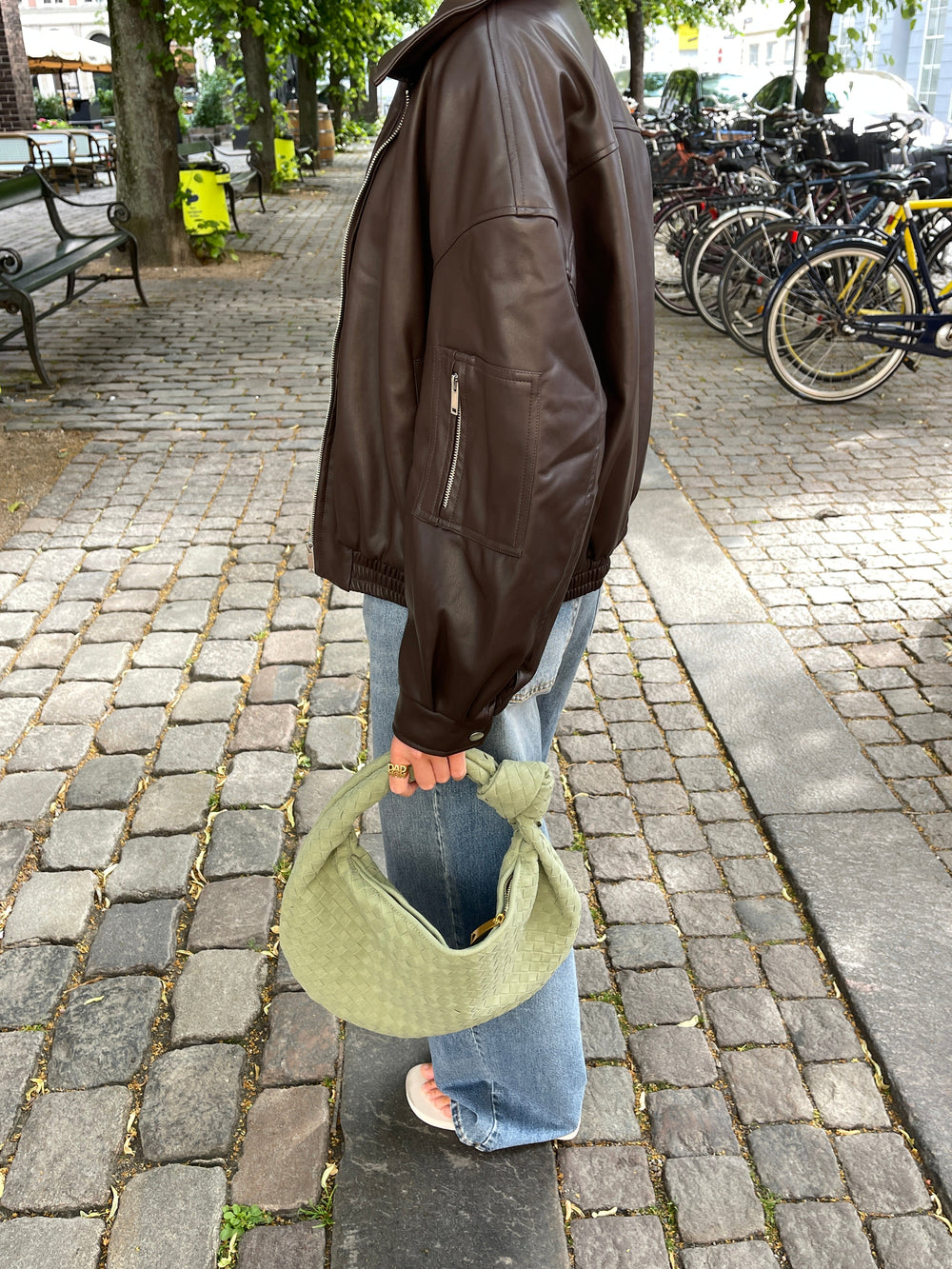 Florence suede bag - Sage green