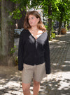 Madison cardigan with zipper - Black
