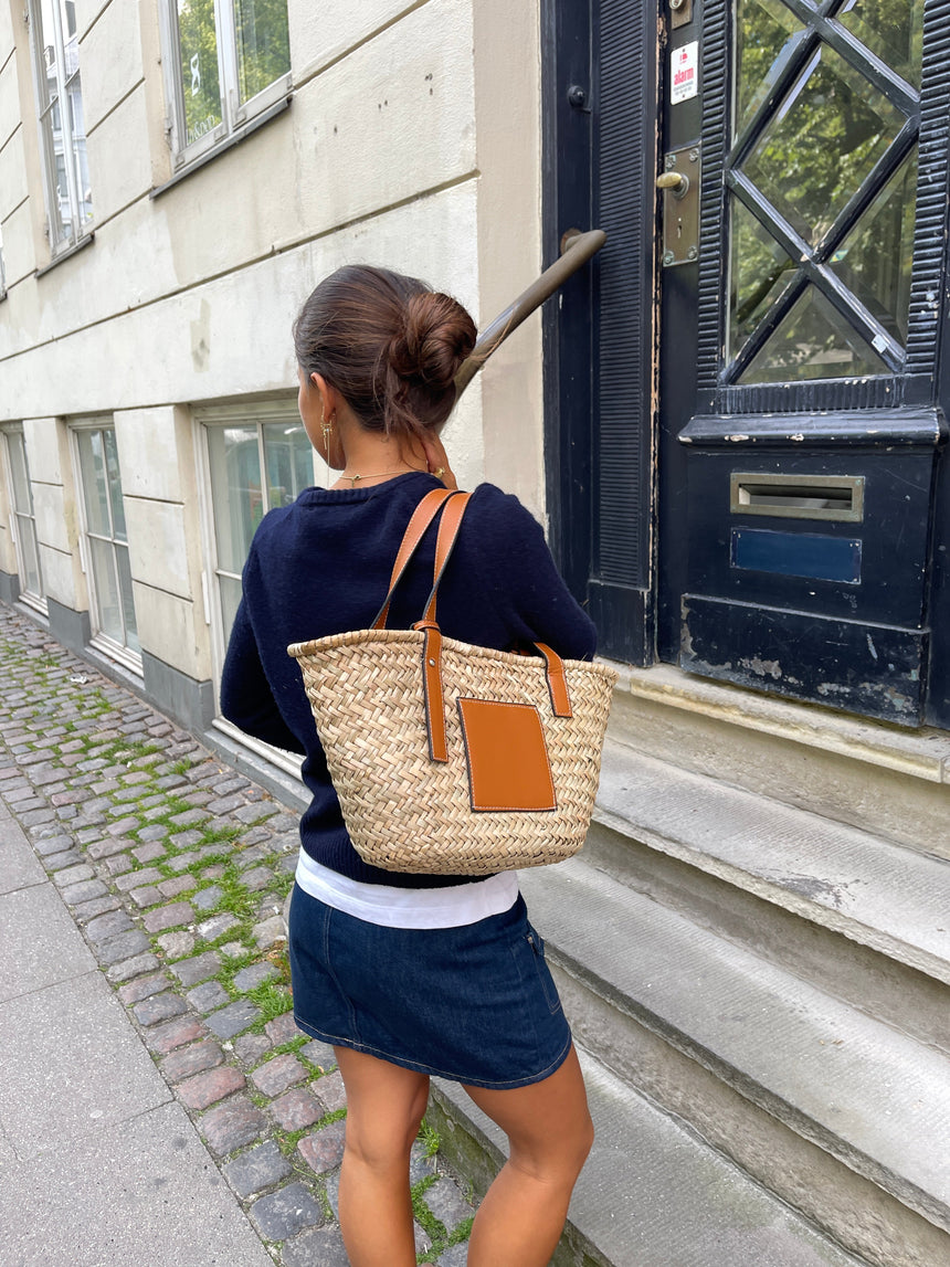 Braided beach bag - Beige