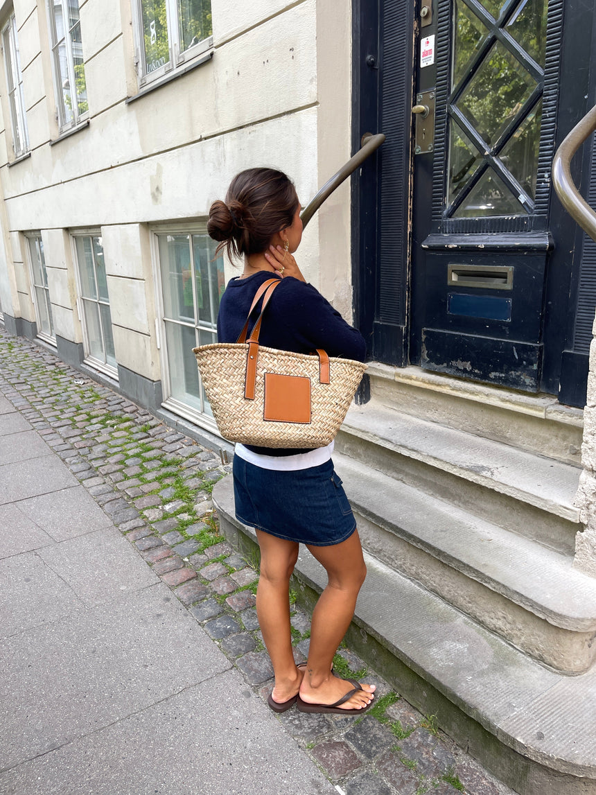 Braided beach bag - Beige