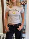 "Matcha break" baby tee - Grey