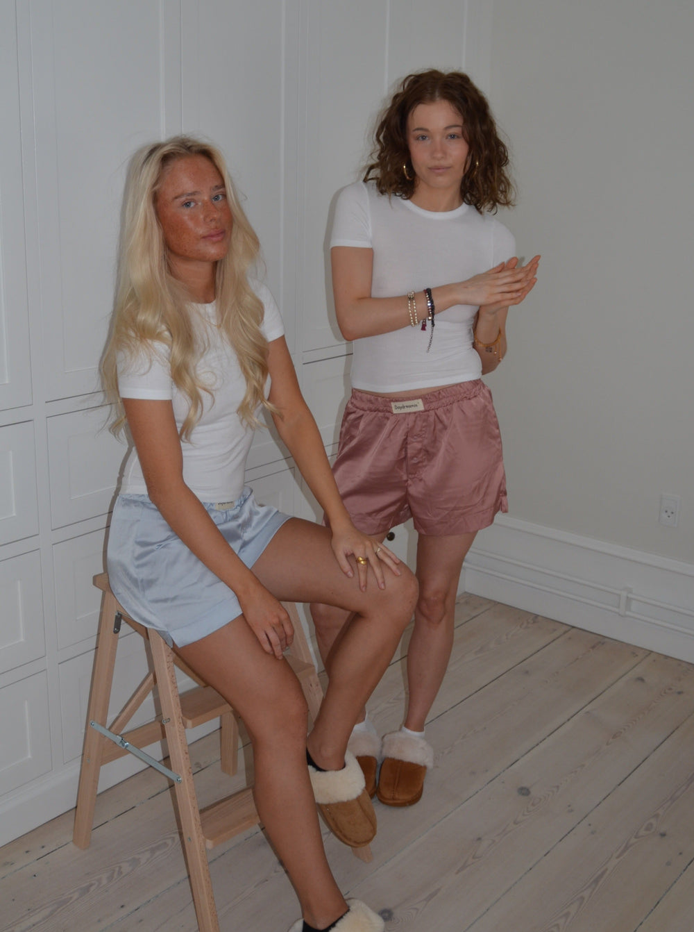 "Day dreamin´" satin pajamas shorts - Rose pink