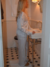Sabine satin pyjamas pants - Light blue