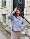 Kendall button shirt with stripes - Light grey/white