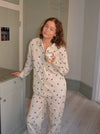 Kyla pyjamas shirt with moons - Beige