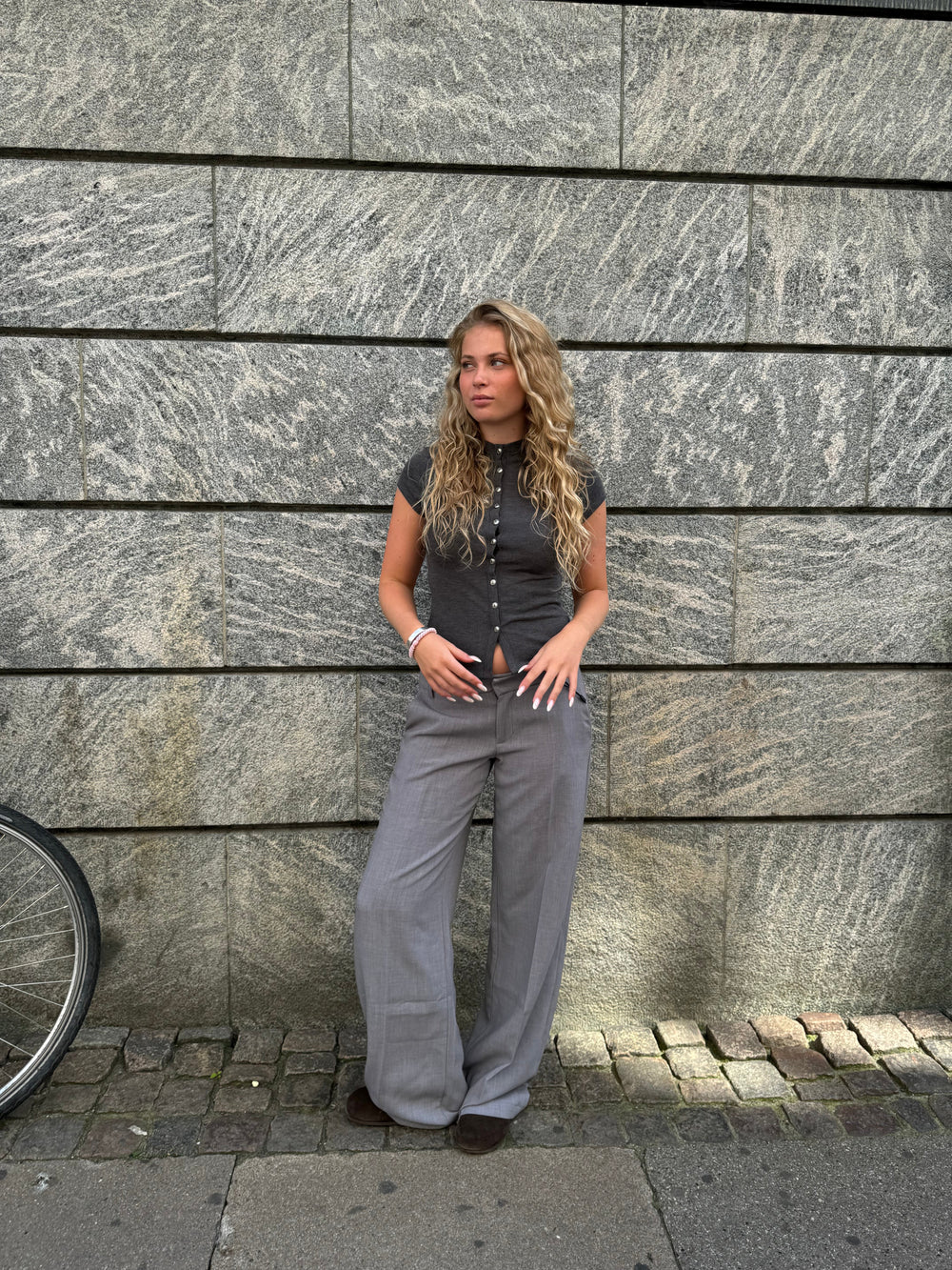 Anna Olympia low waisted suit pants - Grey