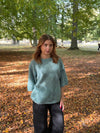Isabell three-quarter sleeve knit - Blue-green