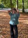 Isabell three-quarter sleeve knit - Blue-green