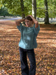 Isabell three-quarter sleeve knit - Blue-green