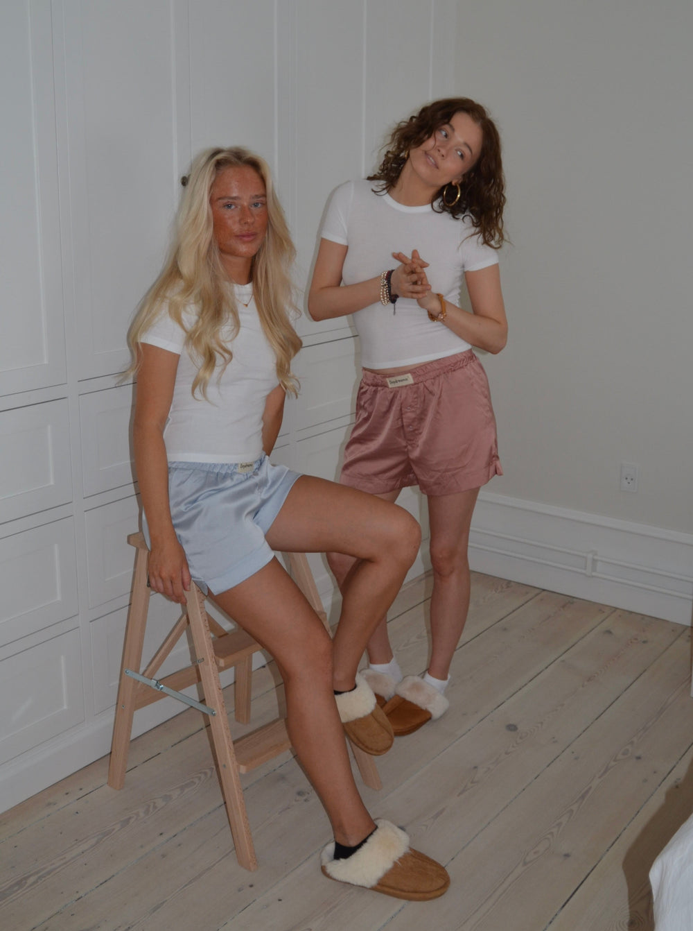"Day dreamin´" satin pajamas shorts - Rose pink