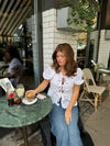 Albine blouse with embroidery - White