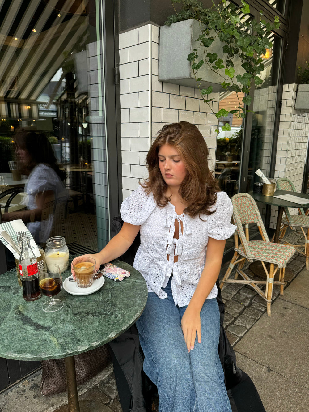 Albine blouse with embroidery - White