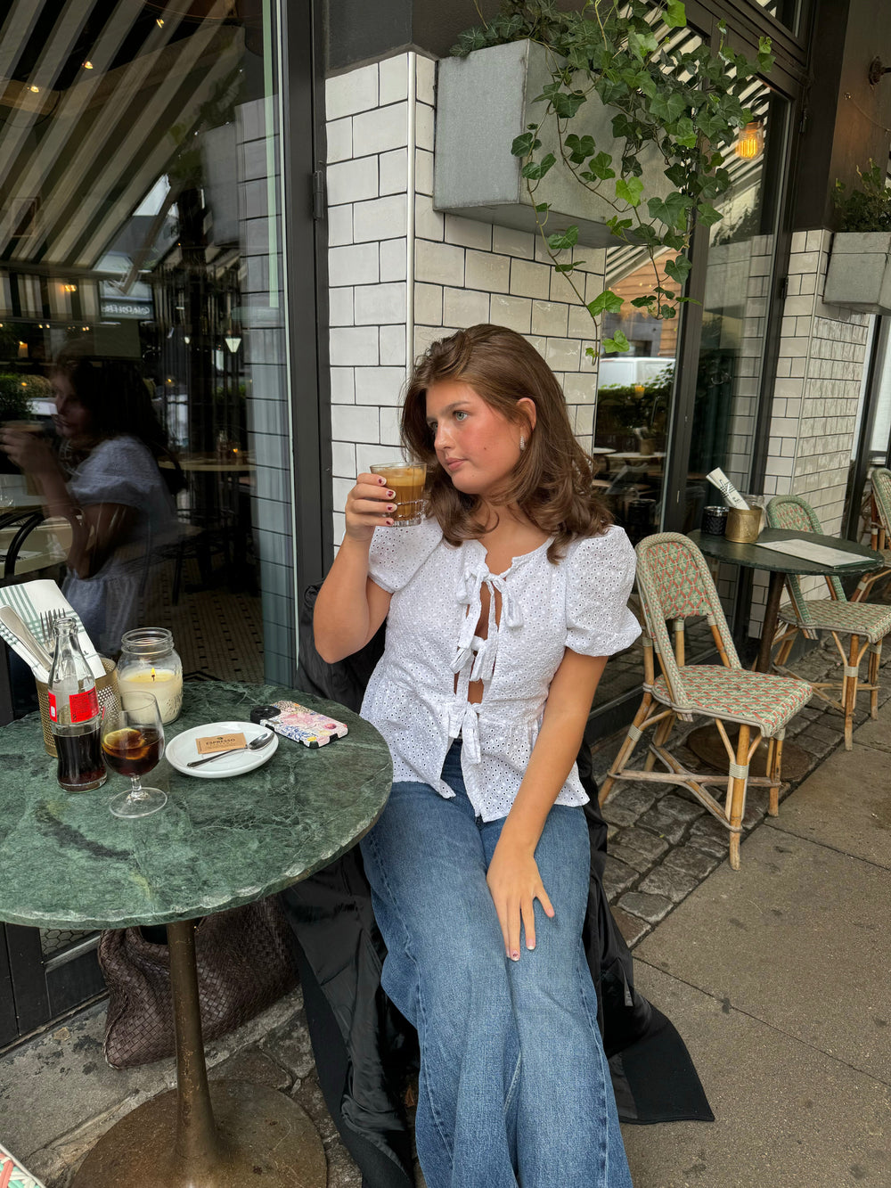 Albine blouse with embroidery - White