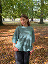 Isabell three-quarter sleeve knit - Blue-green