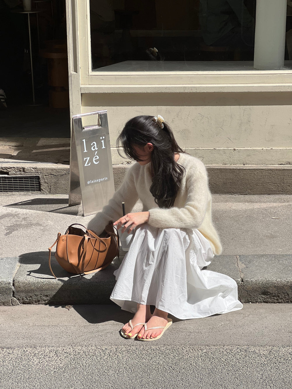 Jamilla mohair cardigan - off white