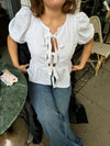 Albine blouse with embroidery - White
