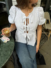 Albine blouse with embroidery - White