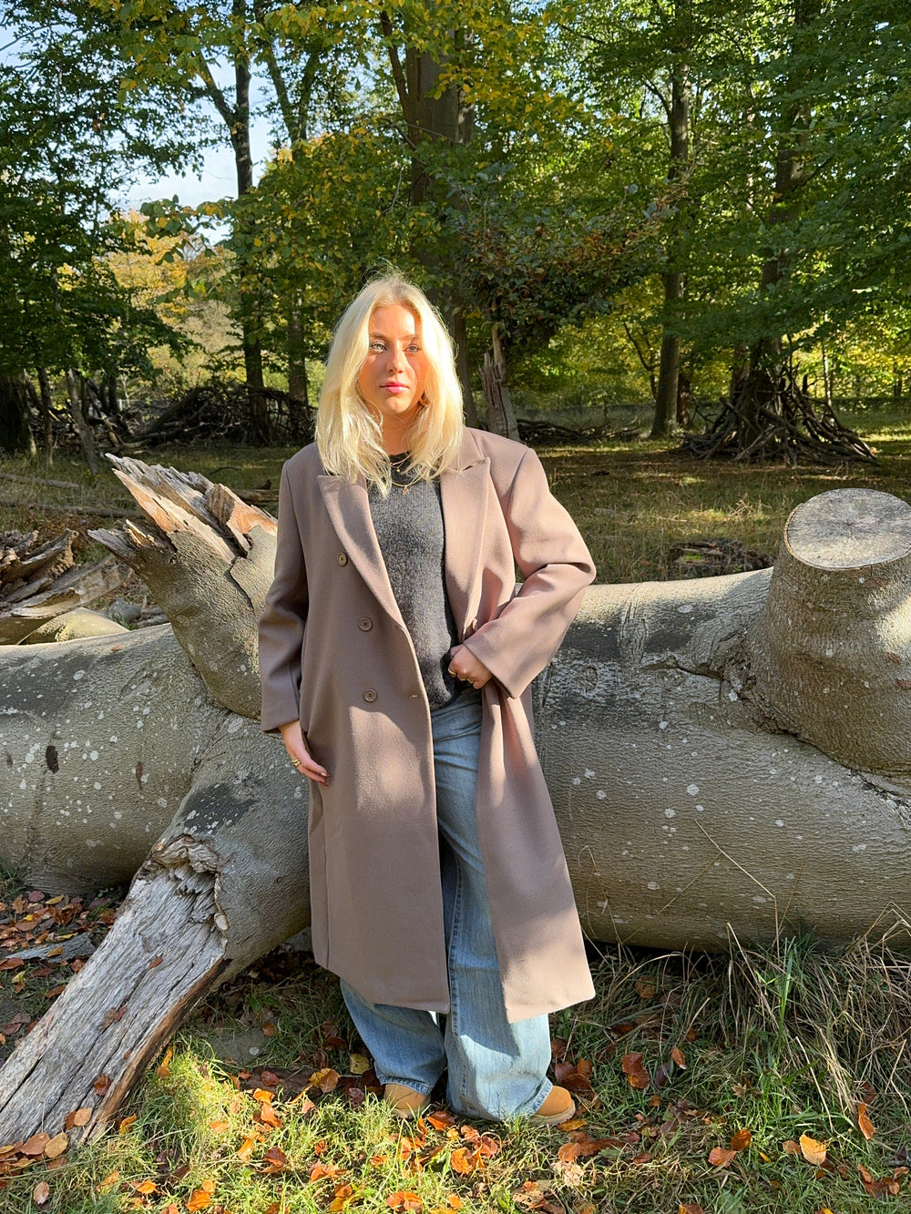 Alva oversized coat - Taupe