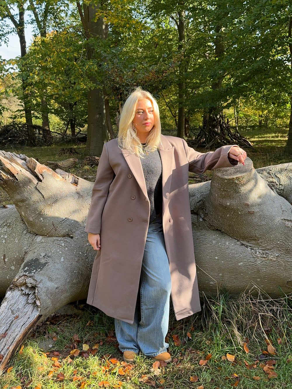 Alva oversized coat - Taupe