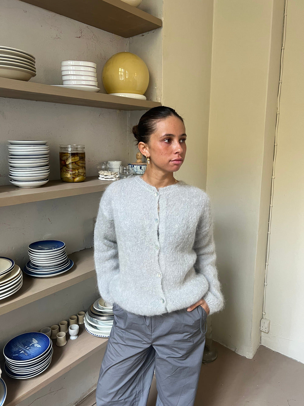 Jamilla mohair cardigan - Grey