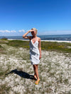 Bettie dress with ruffles - White