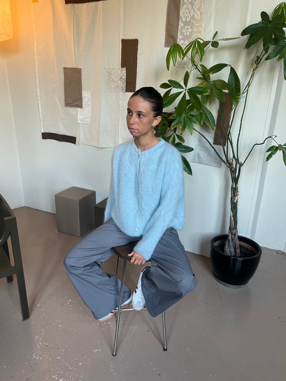 Jamilla mohair cardigan - Light blue