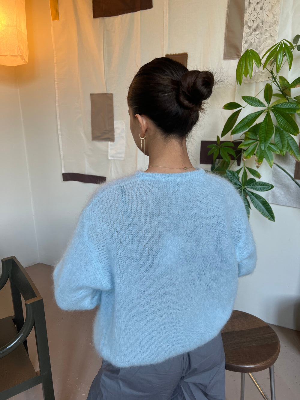 Jamilla mohair cardigan - Light blue