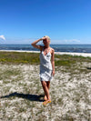 Bettie dress with ruffles - White
