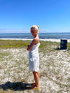 Bettie dress with ruffles - White