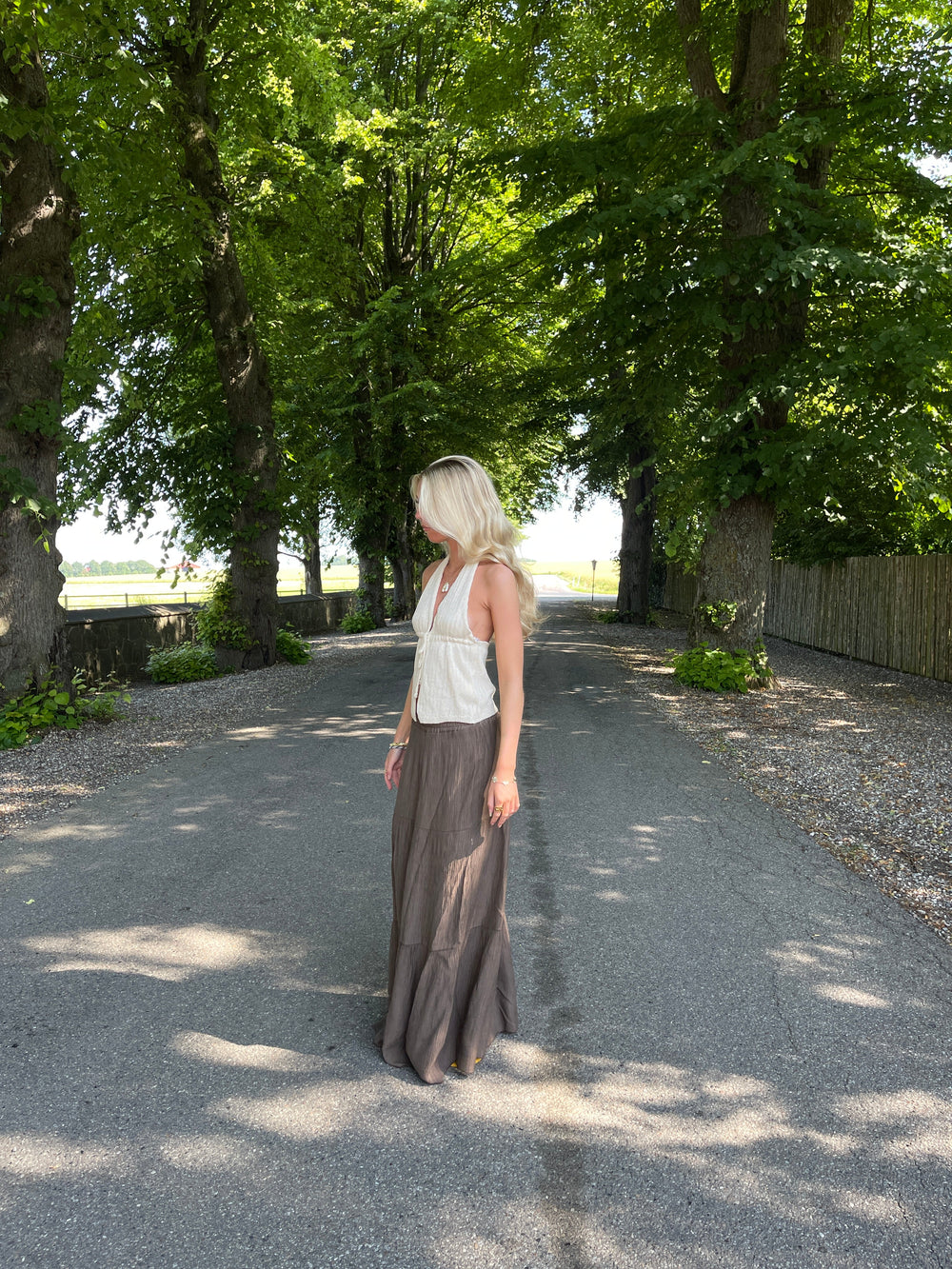 Kiera long skirt - Brown