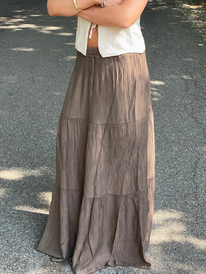 Kiera long skirt - Brown
