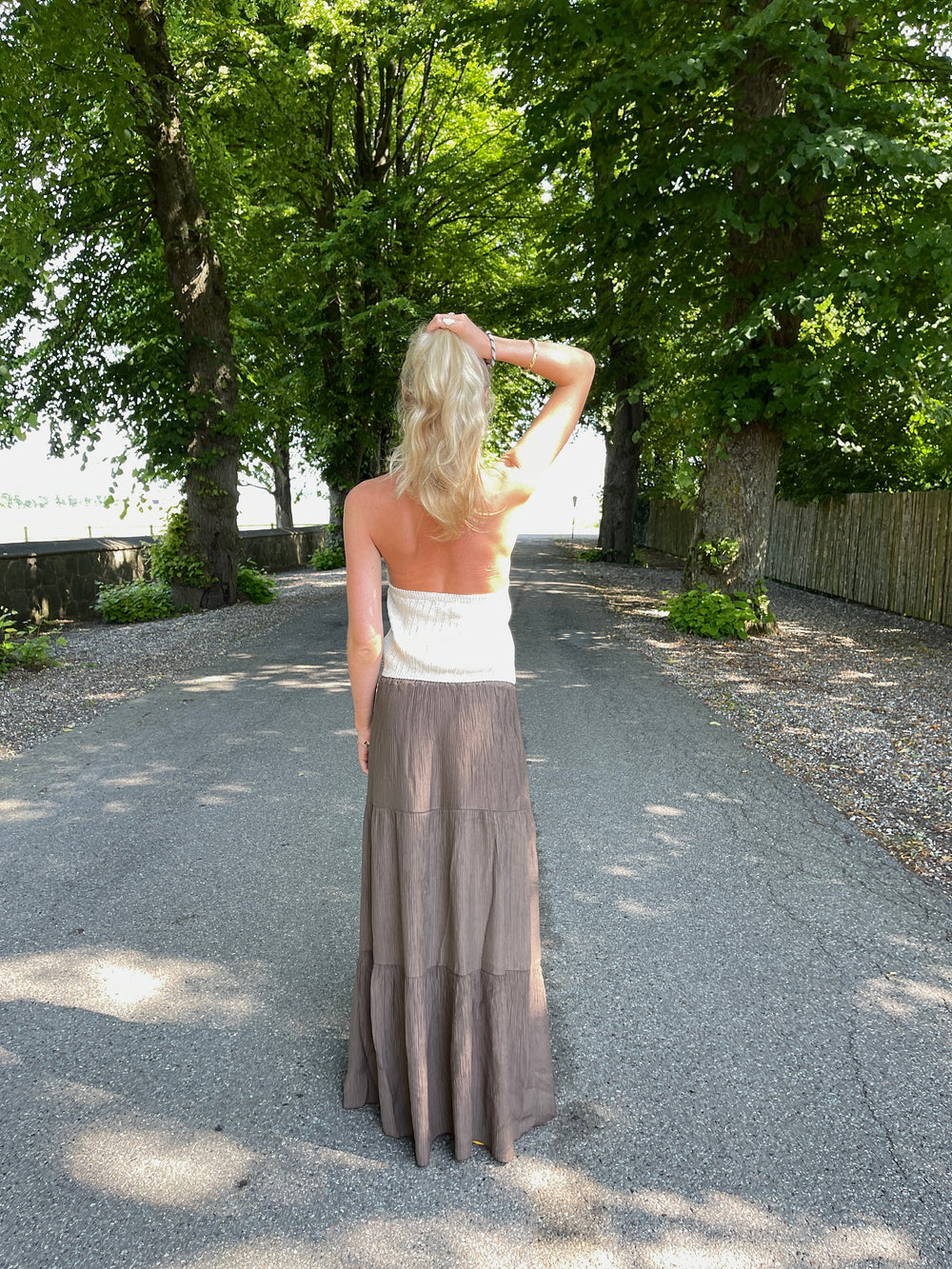 Kiera long skirt - Brown