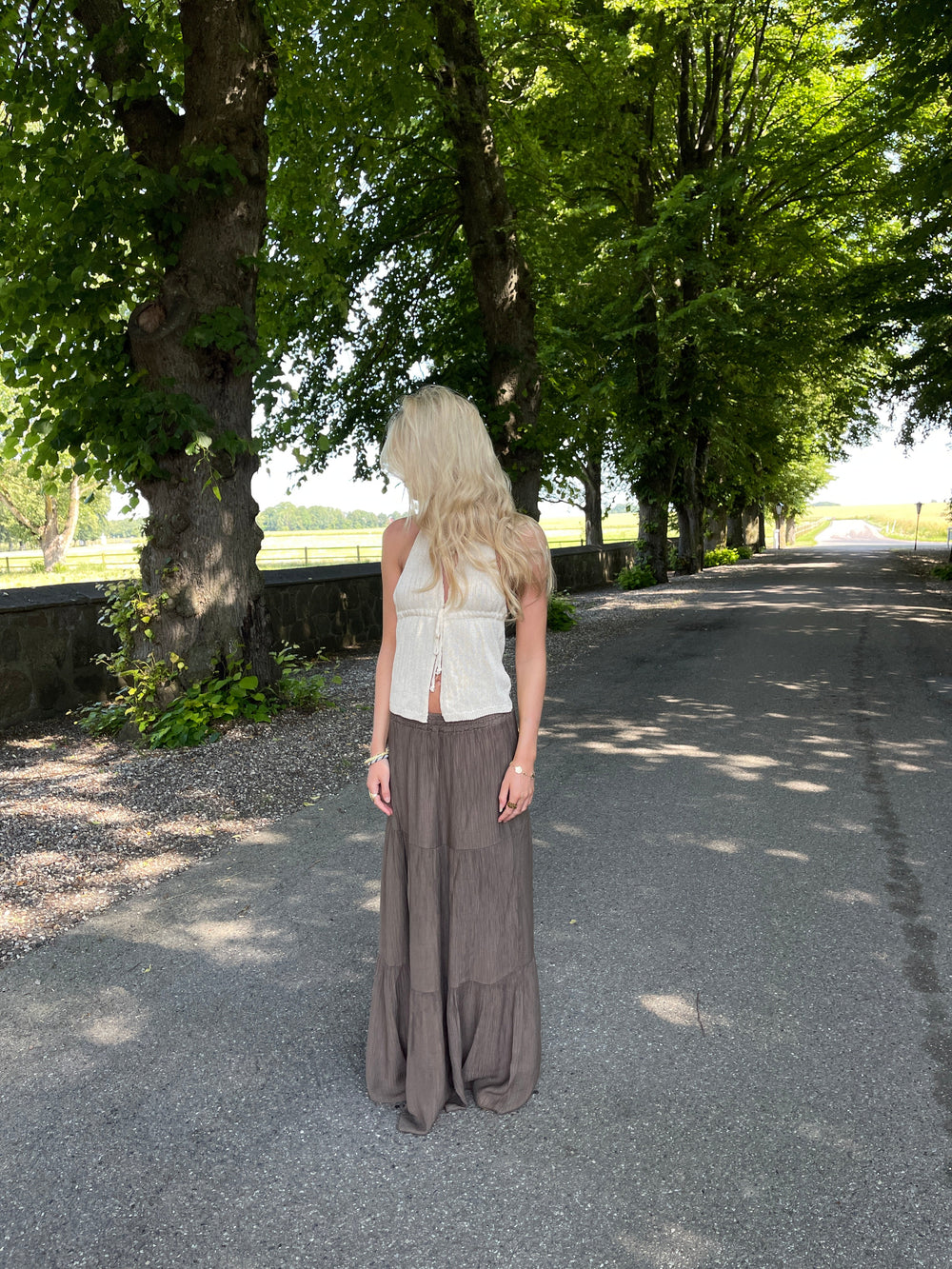 Kiera long skirt - Brown