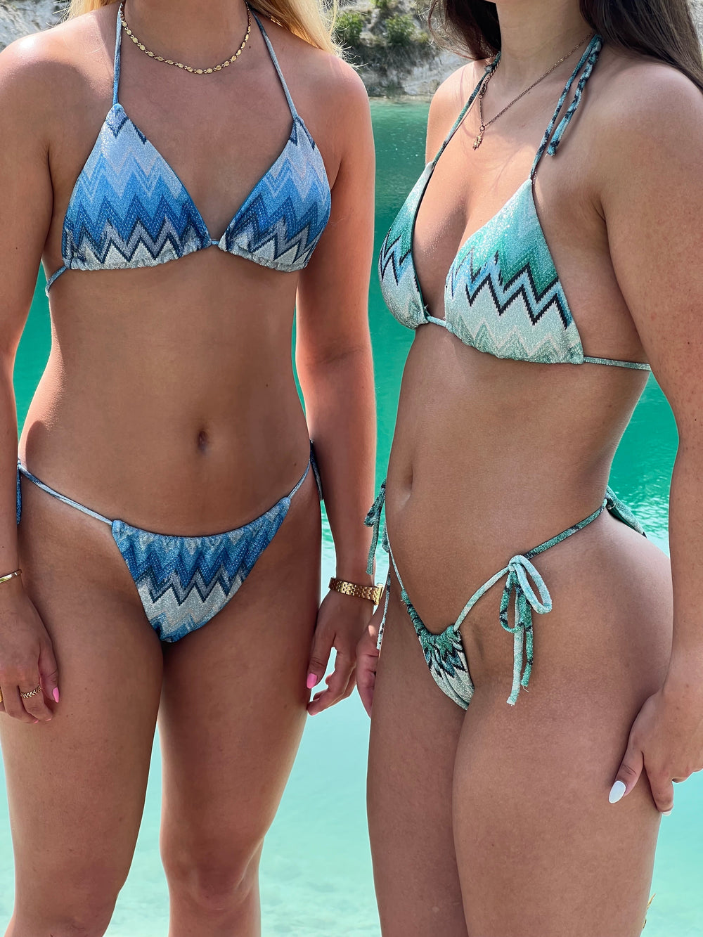 Breezy glitter bikini - Blue