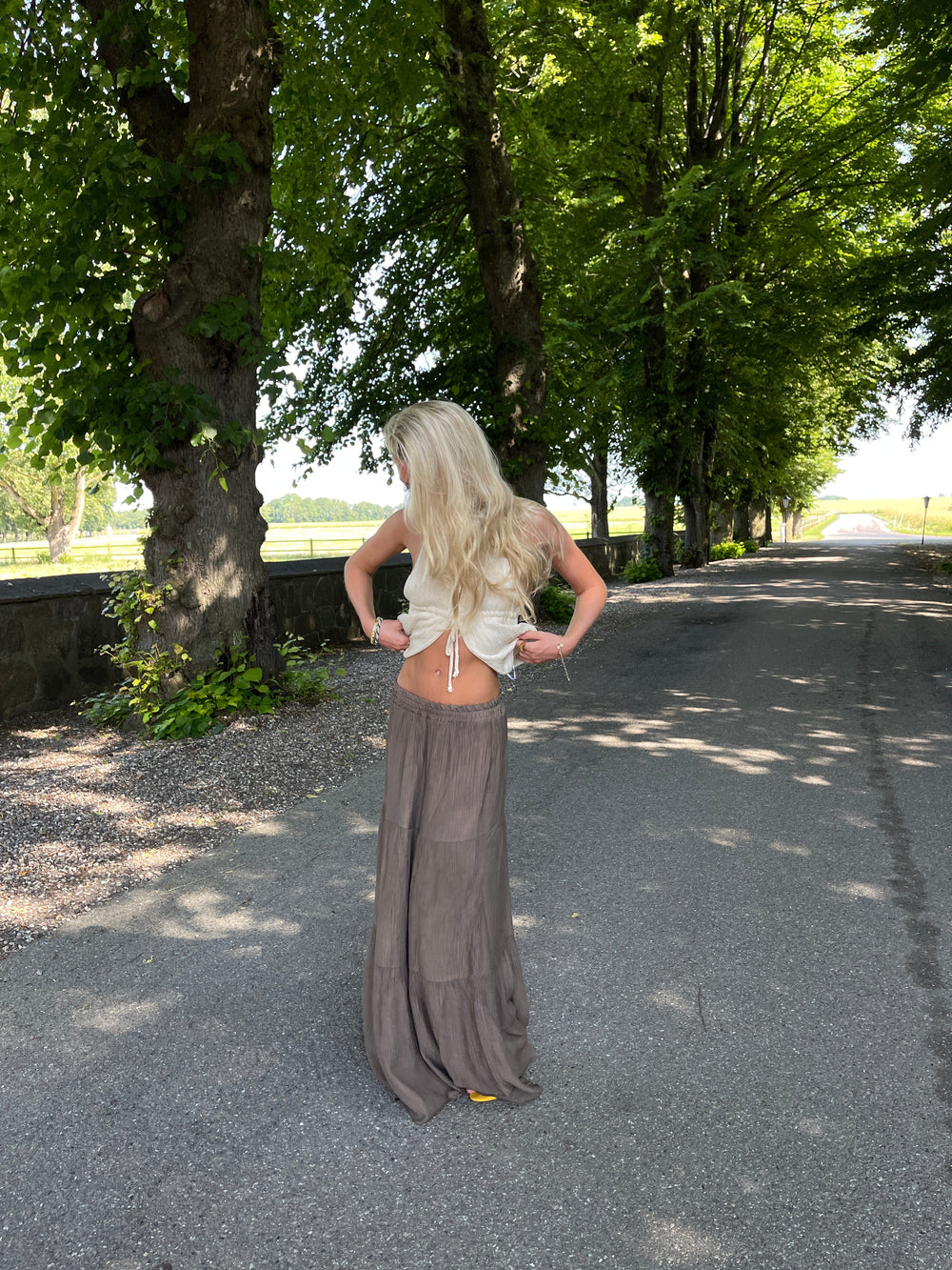 Kiera long skirt - Brown