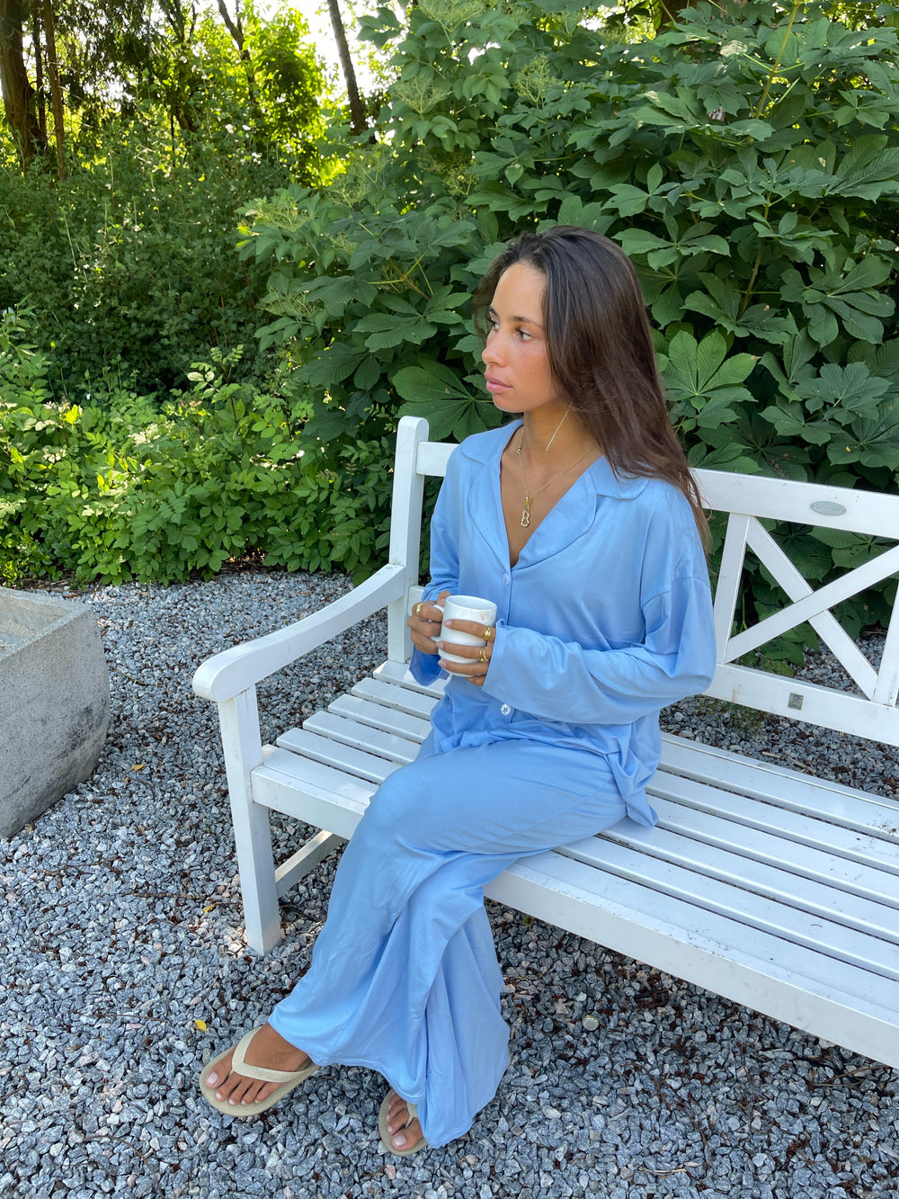 Laura pyjamas shirt - Light blue