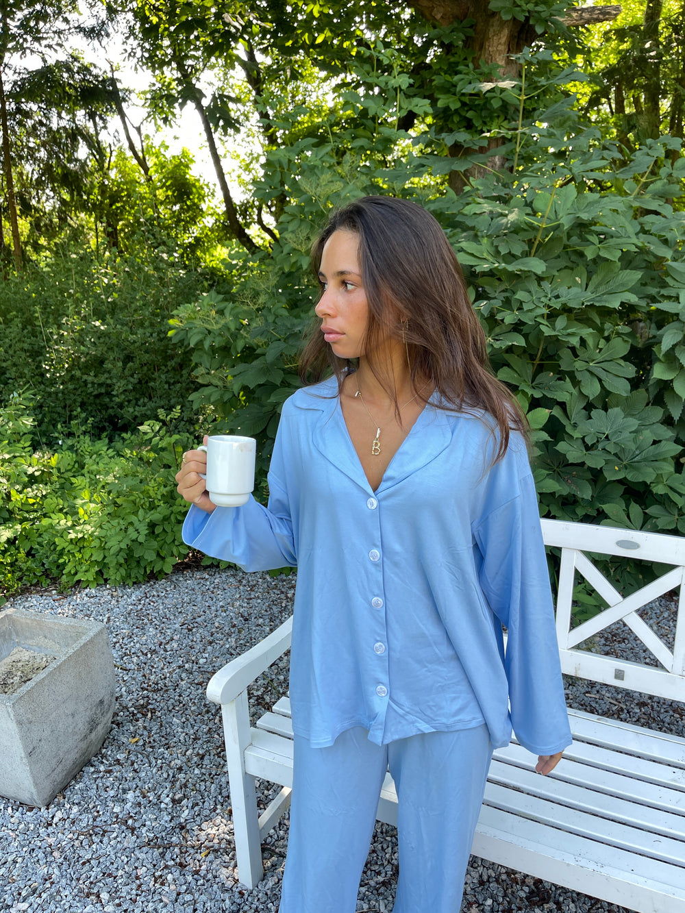 Laura pyjamas shirt - Light blue