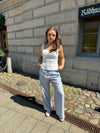 Anila pants with stripes - Blue/white